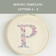 SEWING TEMPLATE: Letters A-Z (Digital Download)