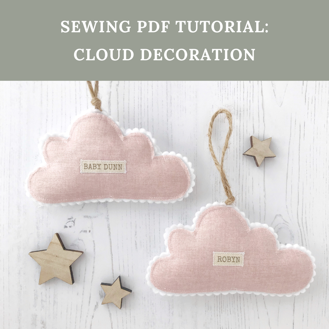 SEWING TUTORIAL WITH TEMPLATE: Cloud (Digital Download)