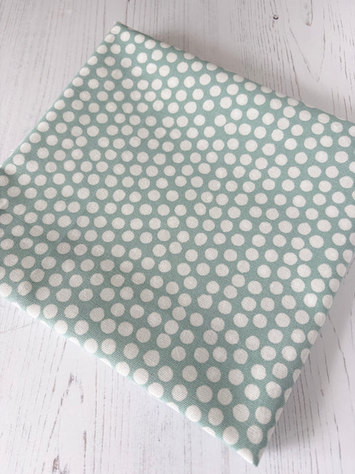 Dotty Seafoam 100% Midweight Cotton Fabric Piece