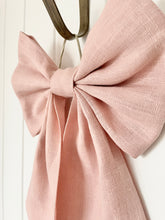 Medium Bow - Blush Pink Linen