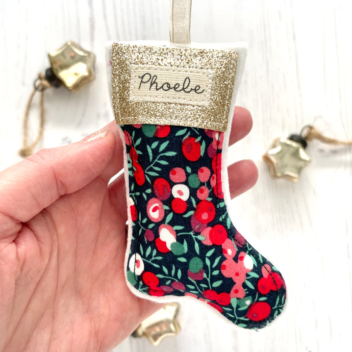 Personalised Christmas Stocking - Berries