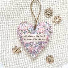Personalised 'End of Term' Gift Heart: Four Fabric Options