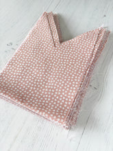 Fabric Scraps - Bunny Bag Cut Outs In Blush Pink Dotty Cotton