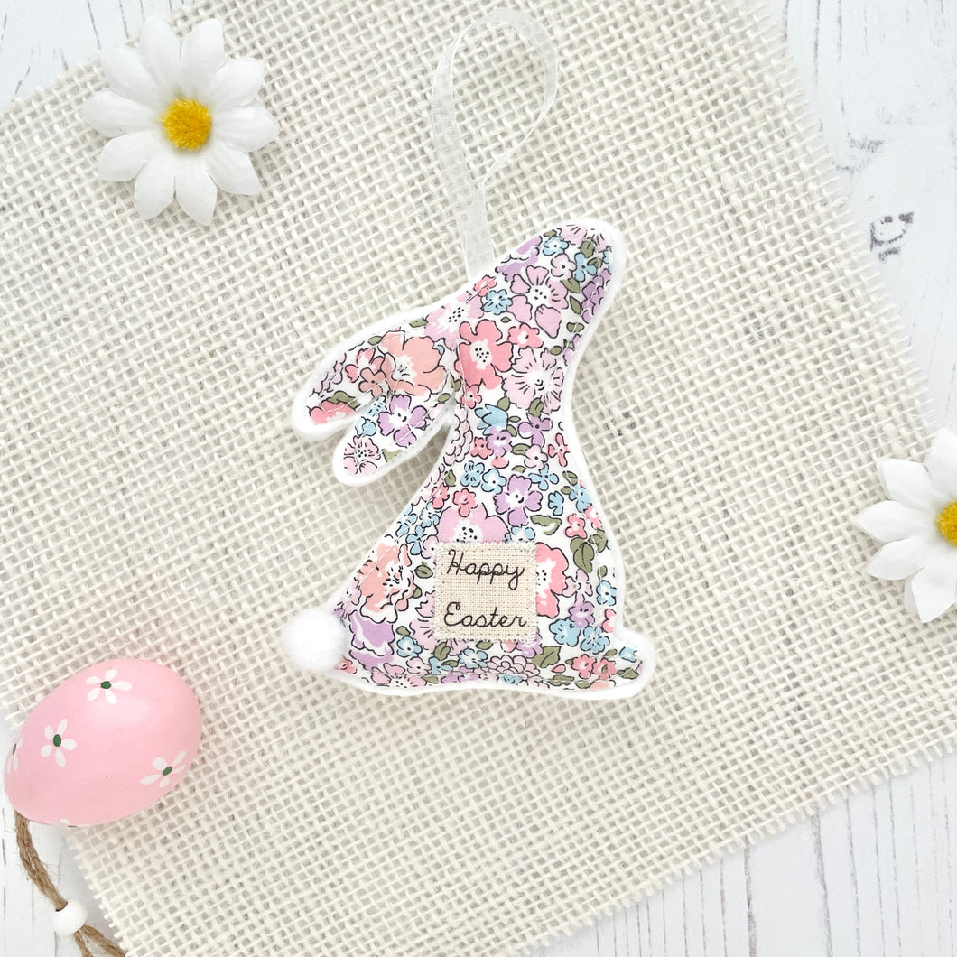 Personalised Bunny Decoration: Liberty Michelle Pink