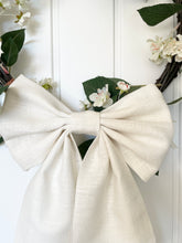 Medium Bow - Cream Linen