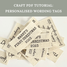 SEWING TUTORIAL: Personalised Wording on Fabric Project (Digital Download)