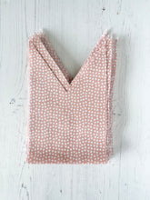 Fabric Scraps - Bunny Bag Cut Outs In Blush Pink Dotty Cotton