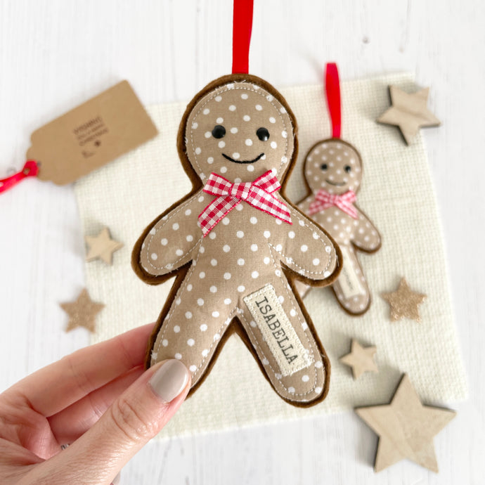 Personalised Christmas Gingerbread - Red
