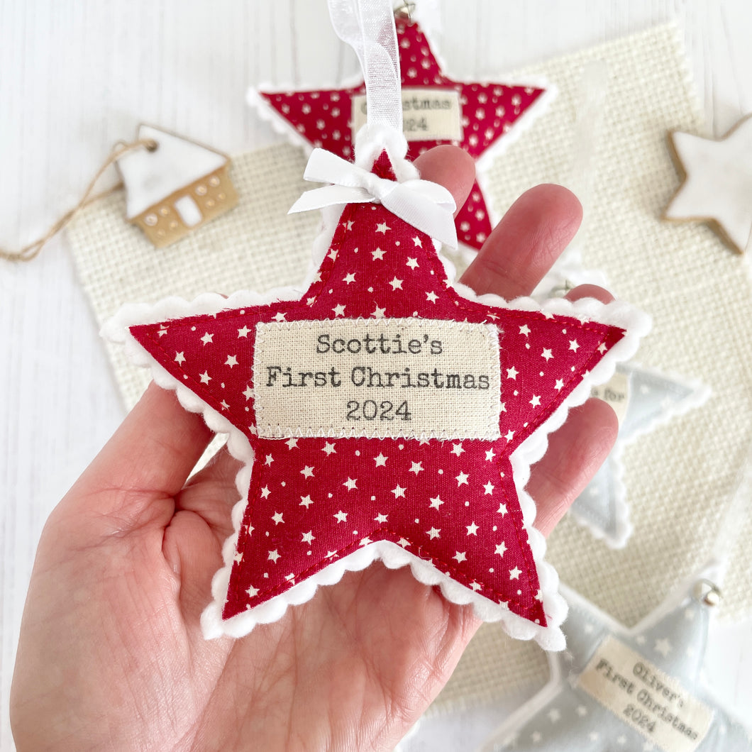 Personalised Christmas Star - Red
