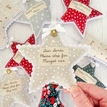 Personalised Christmas Star - Beige/Gold