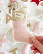 Personalised Christmas Stocking - Pink/Gold