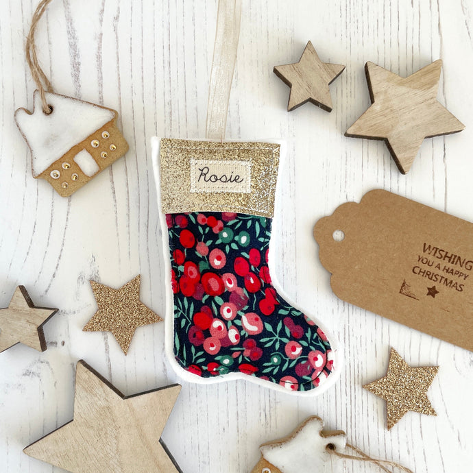 Personalised Christmas Stocking - Berries