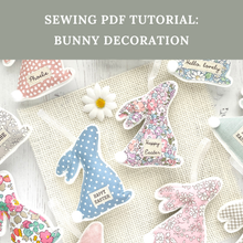 SEWING TUTORIAL WITH TEMPLATE: Spring Bunny (Digital Download)