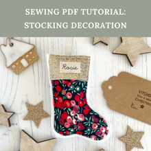 SEWING TUTORIAL WITH TEMPLATE: Small Stocking (Digital Download)