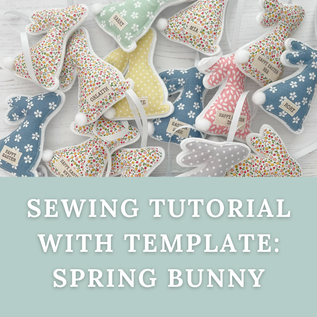 SEWING TUTORIAL WITH TEMPLATE: Spring Bunny (Digital Download)
