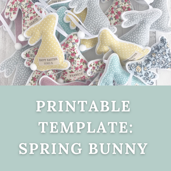 PRINTABLE TEMPLATE ONLY: Spring Bunny (Digital Download)