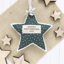 Personalised Christmas Star - Green