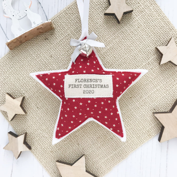 Personalised Christmas Star - Red